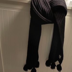 J.Crew Chunky Cable Knit Scarf with Poms
